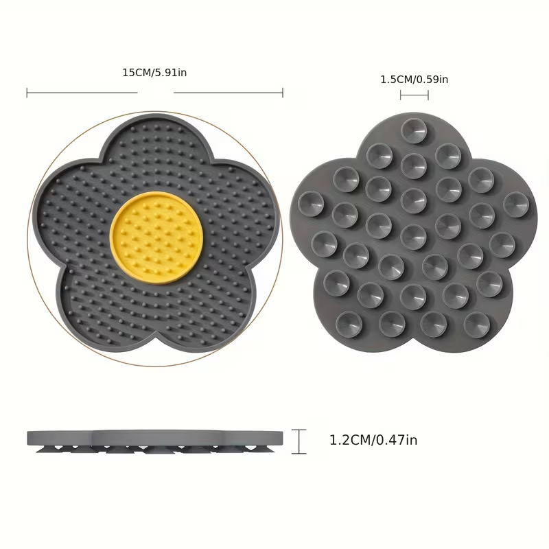 Flower Silicone Lick Mat + Slow Feeder