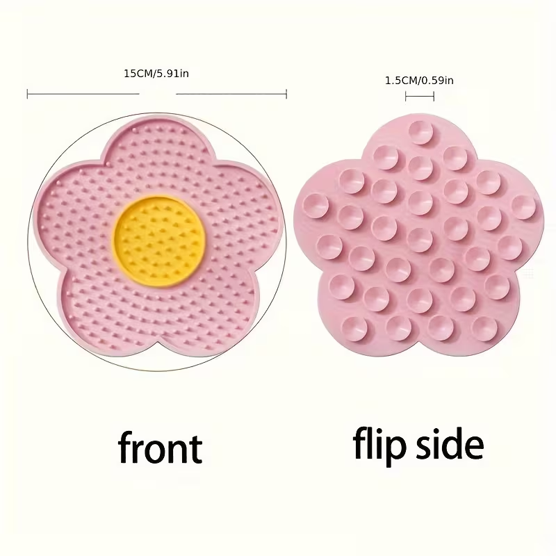 Flower Silicone Lick Mat + Slow Feeder