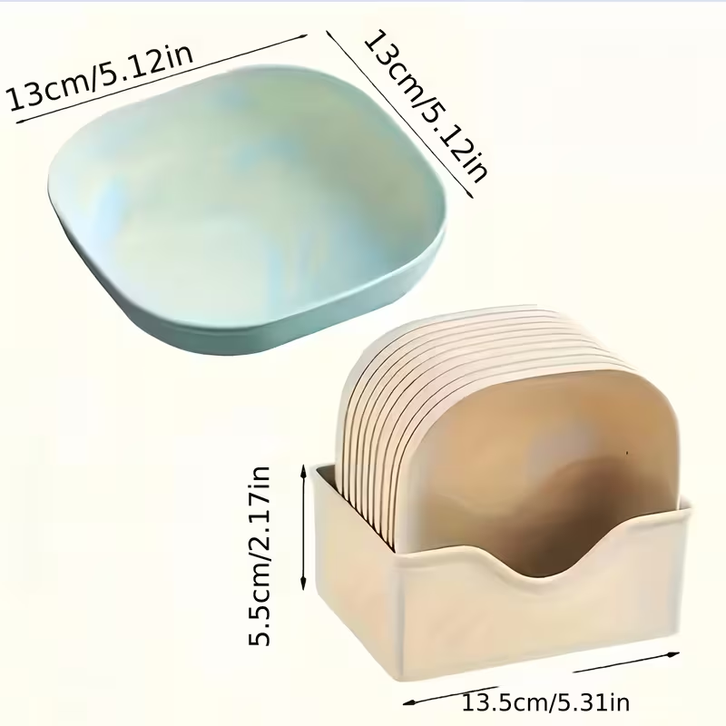 Pastel Bowls Set + Storage Base (10-Pack)