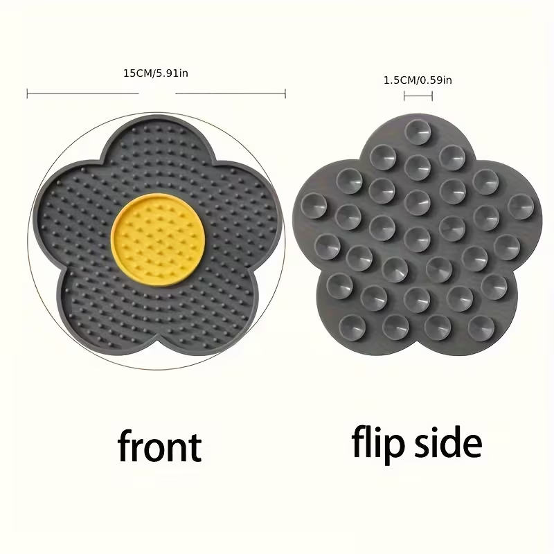 Flower Silicone Lick Mat + Slow Feeder