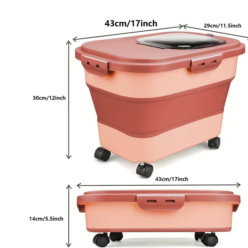 Foldable Airtight Pet Food Bin (30 lb)