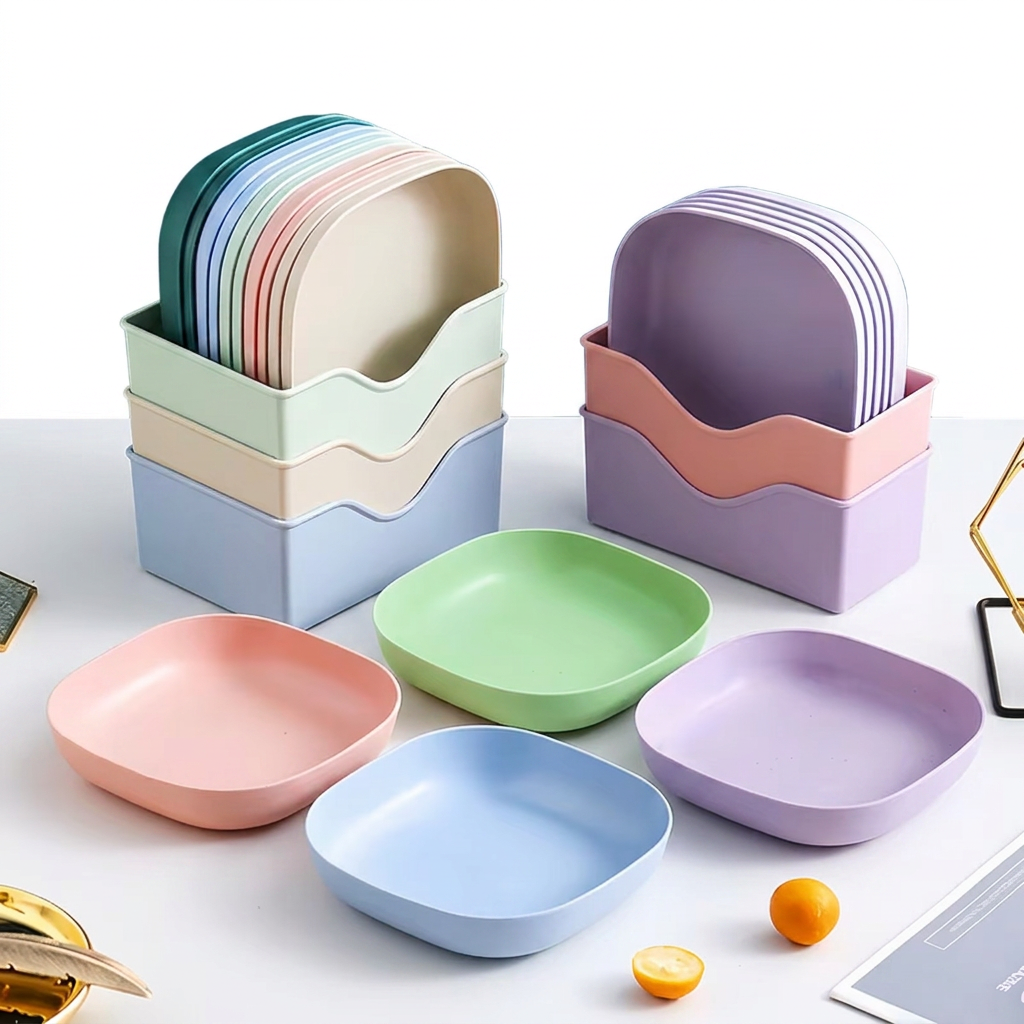 Pastel Bowls Set + Storage Base (10-Pack)