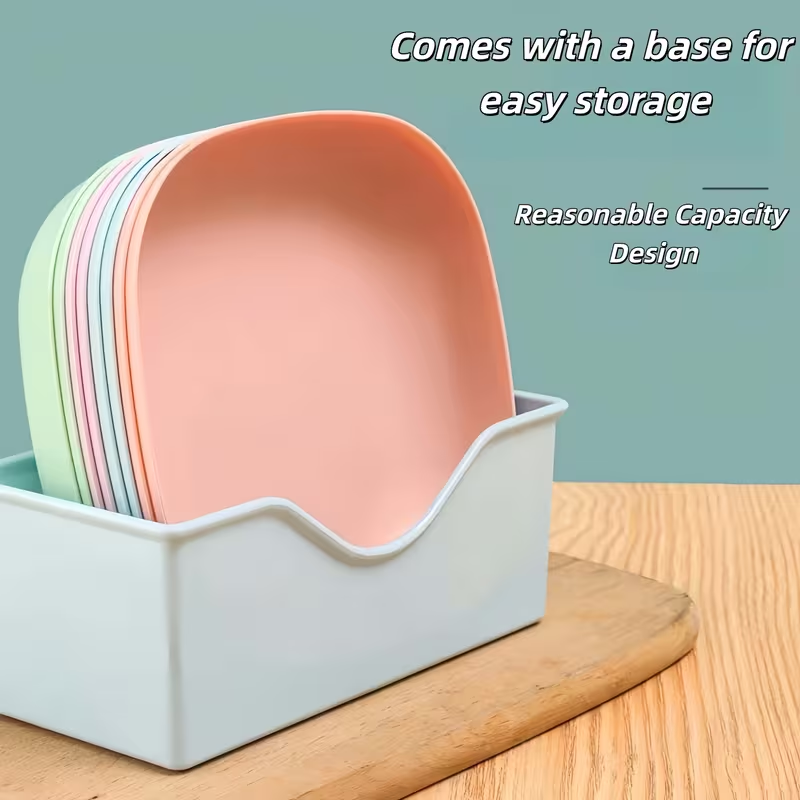Pastel Bowls Set + Storage Base (10-Pack)