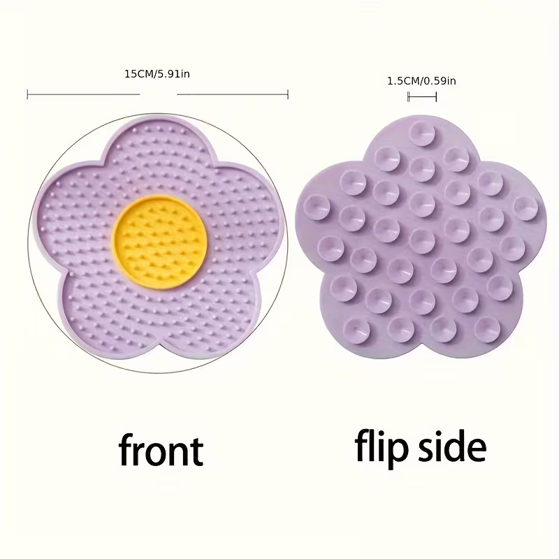 Flower Silicone Lick Mat + Slow Feeder