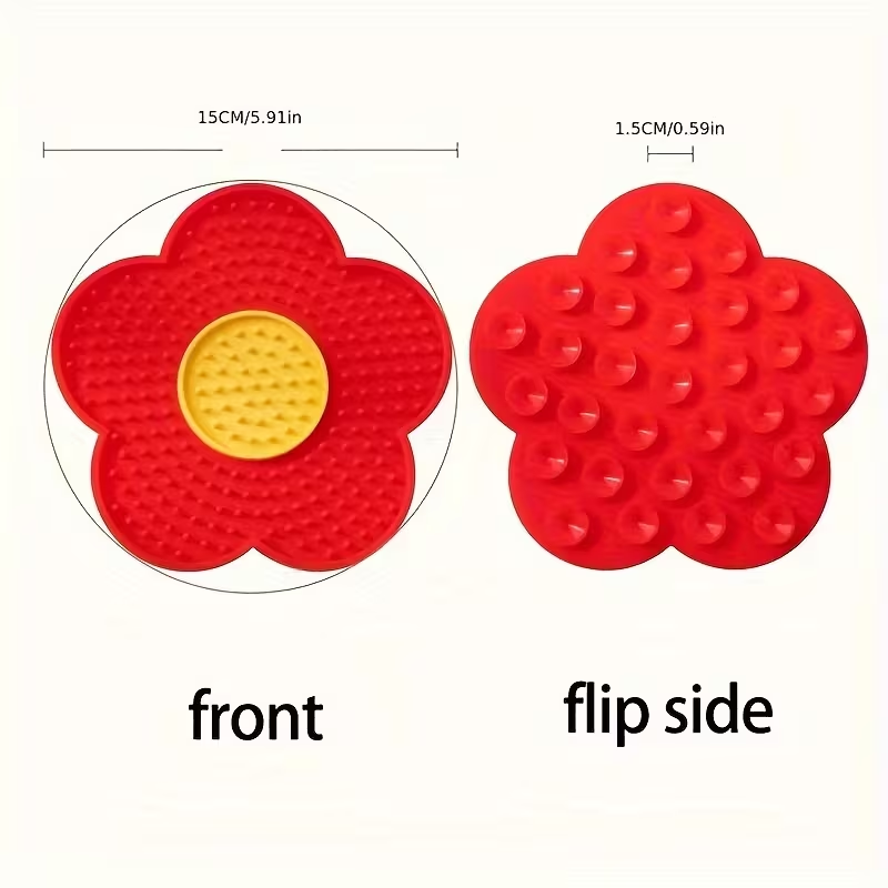 Flower Silicone Lick Mat + Slow Feeder