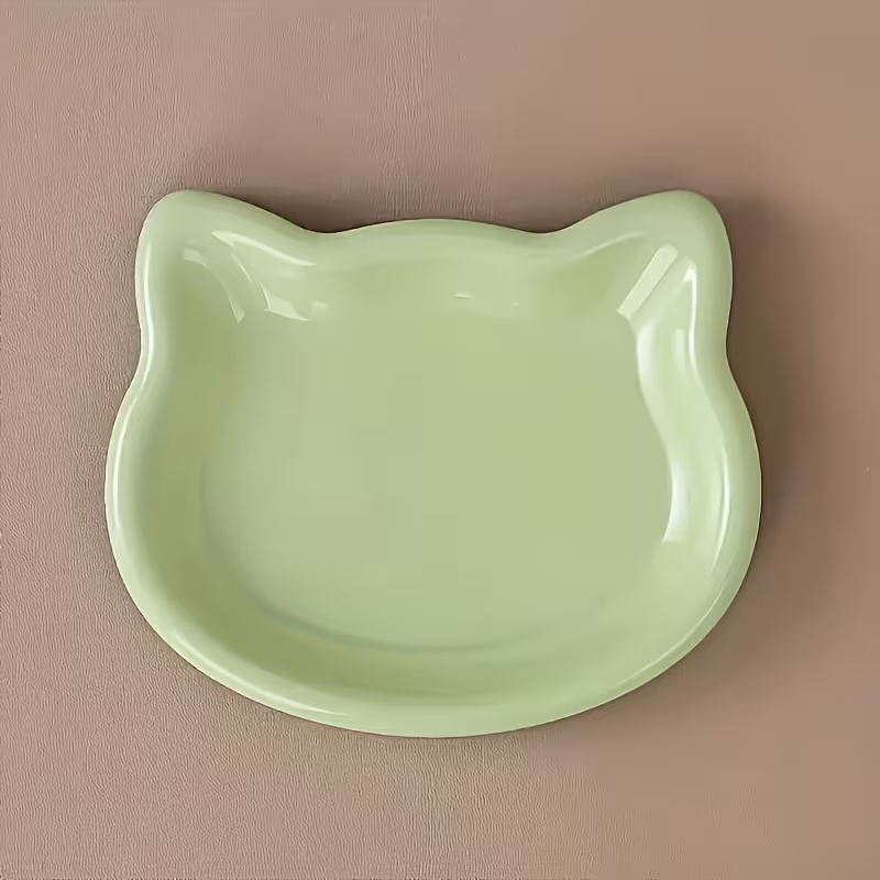 Cat-Shaped Plastic Feeding Tray