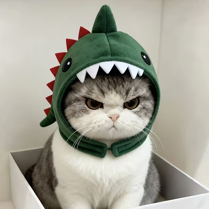 Cute Dinosaur Headband for Cats