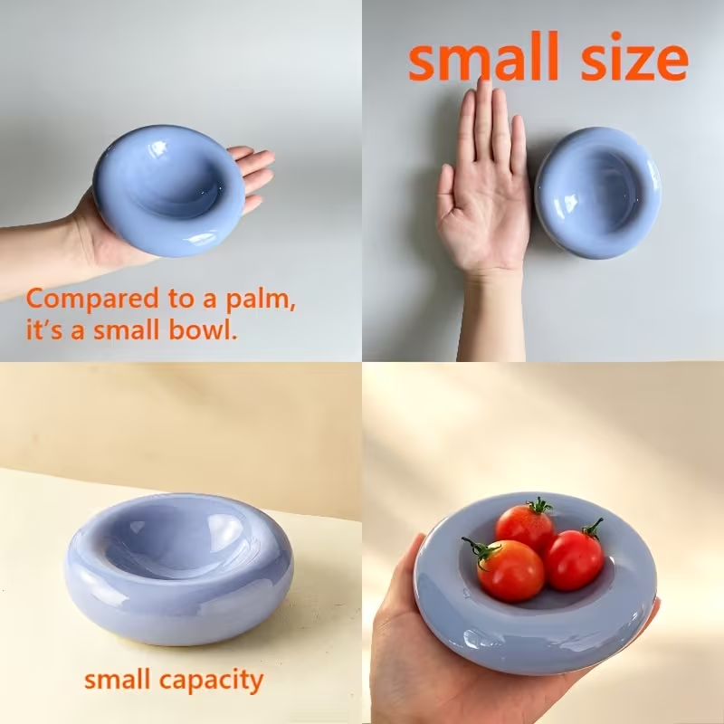 Donut Ceramic Cat Bowl
