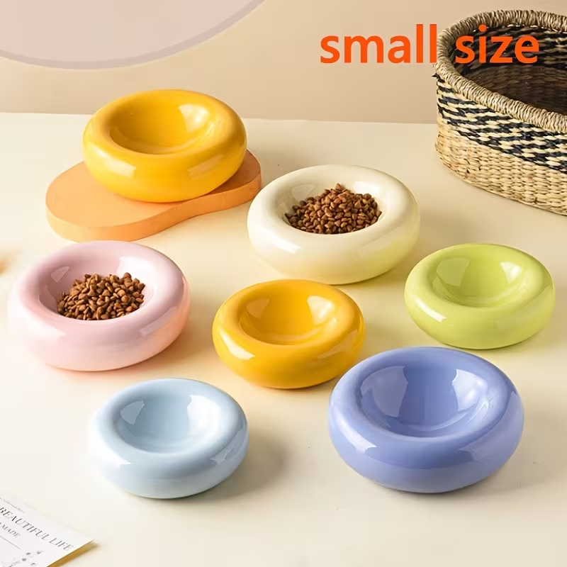 Donut Ceramic Cat Bowl