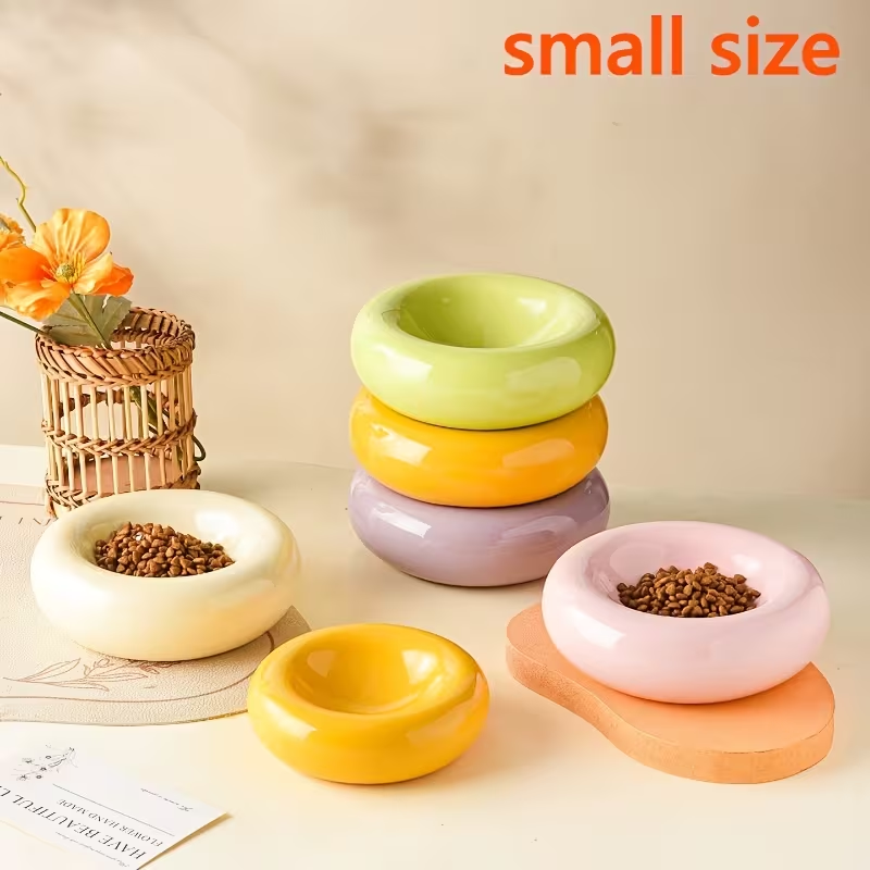 Donut Ceramic Cat Bowl