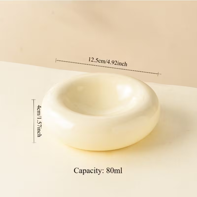 Donut Ceramic Cat Bowl