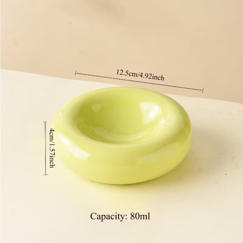 Donut Ceramic Cat Bowl